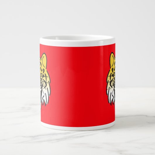 Laughing Tiger Face Artwork-21876 Jumbo-Tasse (Vorderseite)