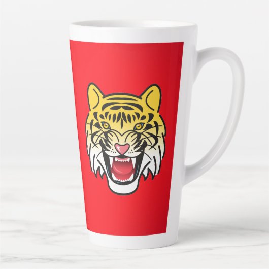 Laughing Tiger Face Artwork-21876 Milchtasse (Rechts)