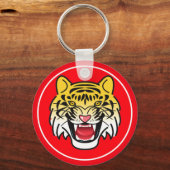 Laughing Tiger Face Artwork-21876 Schlüsselanhänger (Vorderseite)