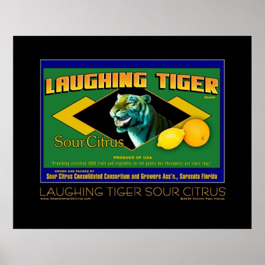Laughing Tiger Sour Citrus Kunstposter Poster (Vorne)