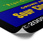 Laughing Tiger Sour Citrus Plakat (Ecke)