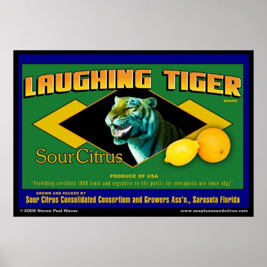Laughing Tiger Sour Citrus Plakat (Vorne)