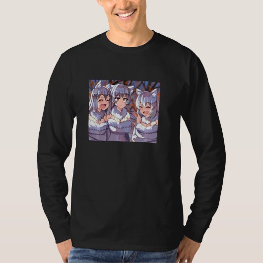Laughing Wolves Meme Moe Anthropomorphism Version T-Shirt (Vorderseite)