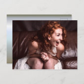 Laughing Young Actress Postkarte (Vorne/Hinten)