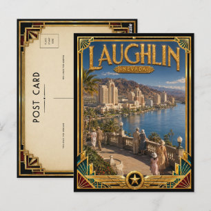 Laughlin Nevada Vintage Art Deco Golden Age Postkarte