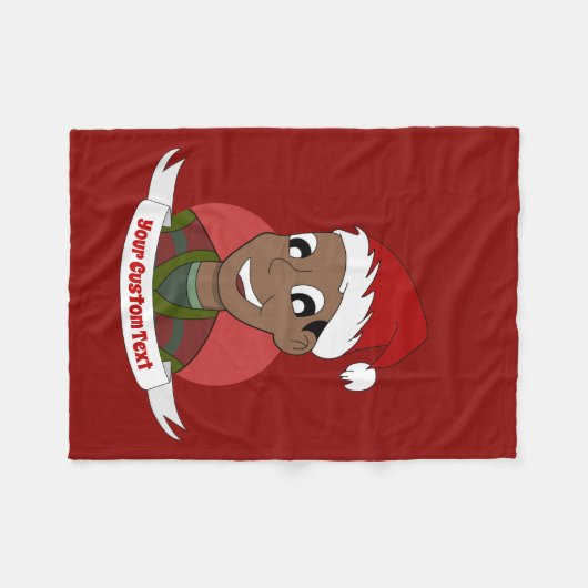 Laughman Weihnachts-Cartoon Fleecedecke (Vorderseite (Horizontal))