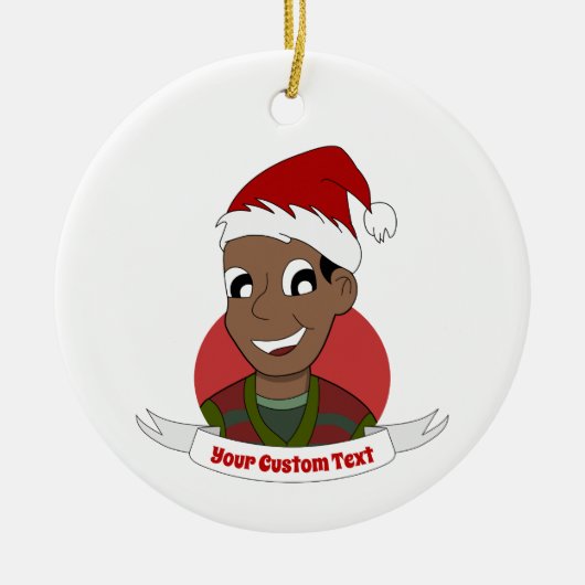 Laughman Weihnachts-Cartoon Keramik Ornament (Vorne)