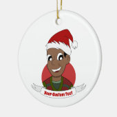 Laughman Weihnachts-Cartoon Keramik Ornament (Links)