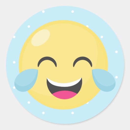 Laughout Loud Emoji Dots Runder Aufkleber (Vorderseite)