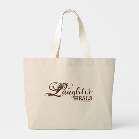 Laughter Heals Tote Bag Jumbo Stoffbeutel (Rückseite)