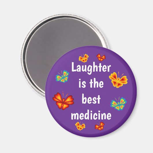 Laughter is the best medicine magnet 251123 (Vorderseite/Rückseite)