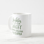 LAUGHTER IST DIE NAHE FERTIGUNG KAFFEETASSE (Vorderseite Links)