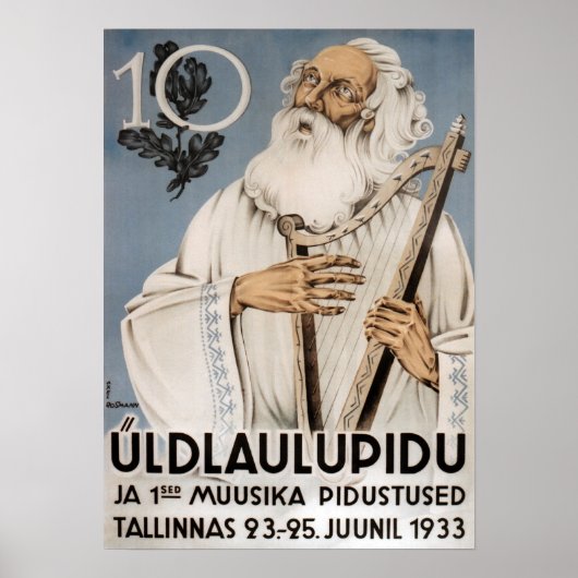 Laulupidu, Vanamuine Poster 1933 (Vorne)