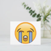 Lauly Cry Face - Emoji Postkarte (Stehend Vorderseite)
