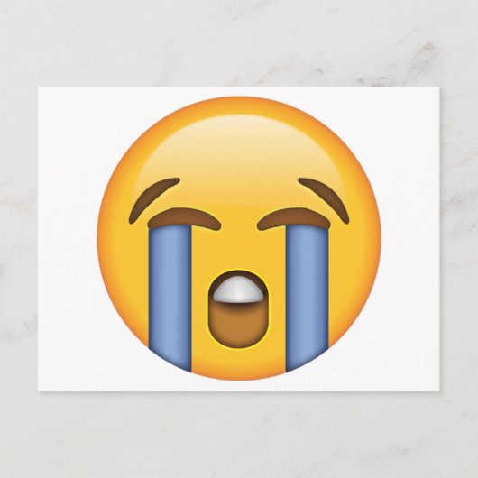 Lauly Cry Face - Emoji Postkarte (Vorderseite)