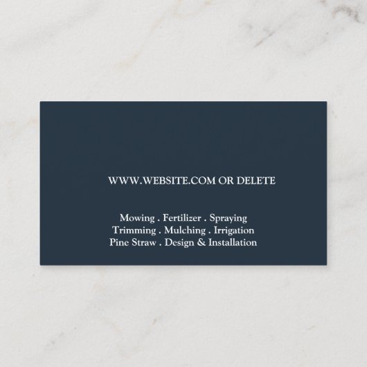 Launch Care Leaf Logo-Visitenkarte Visitenkarte (Rückseite)