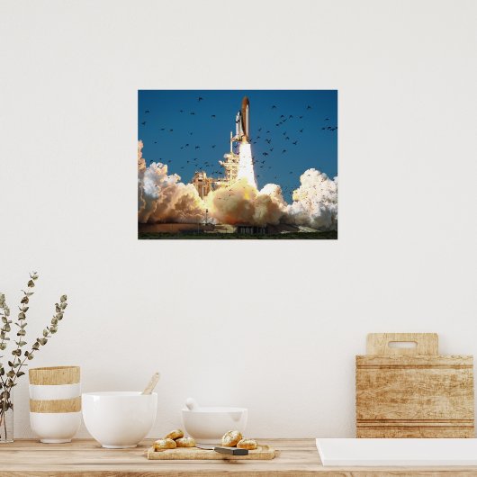 Launch of Space Shuttle Challenger (STS-51L) Poster (Küche)