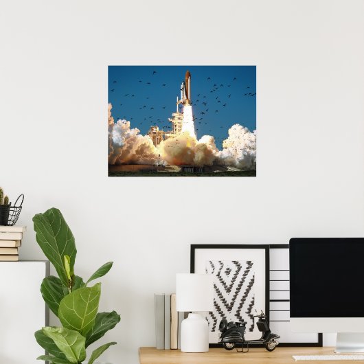 Launch of Space Shuttle Challenger (STS-51L) Poster (Heimbüro)
