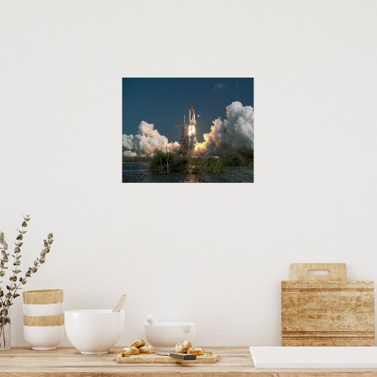 Launch of Space Shuttle Challenger (STS-61A) Poster (Küche)