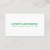 Launch Service Business Card mit Zero Turn Mäher Visitenkarte (Rückseite)