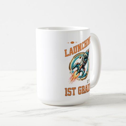 Launching into 1st Grade -Back to School Kaffeetasse (VorderseiteRechts)