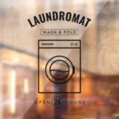 Laundromat 24/7 Wash & Fold Service Marketing Fensteraufkleber (Blatt 2)