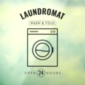 Laundromat 24/7 Wash & Fold Service Marketing Fensteraufkleber (Blatt 3)