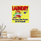 LAUNDRUCK - Für den gleichen Tagesservice tun Sie  Poster (Küche)