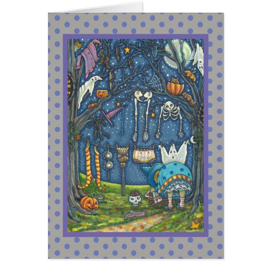 LAUNDRY DAY, SKELETONS GHOSTS BLANK GREETING (Vorne)