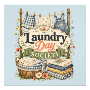 Laundry Day Society Cottagecore Blumen Fotodruck