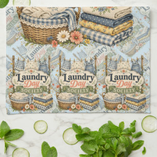 Laundry Day Society Cottagecore Blumen Geschirrtuch