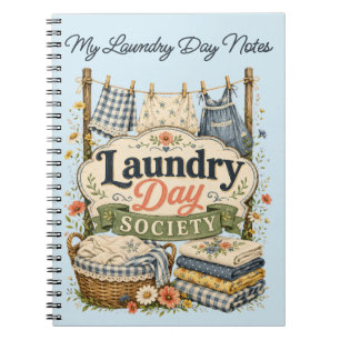 Laundry Day Society Cottagecore Blumen Notizblock