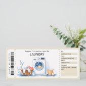 Laundry Gift Certificate  Einladung (Stehend Vorderseite)