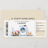 Laundry Gift Certificate  Einladung (Vorne/Hinten)