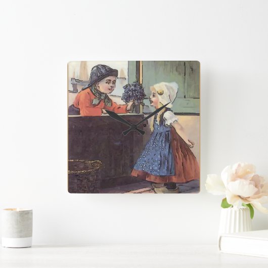 Laundry Room Clock Quadratische Wanduhr (Zuhause)