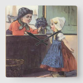 Laundry Room Clock Quadratische Wanduhr (Vorderseite)