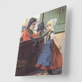 Laundry Room Clock Quadratische Wanduhr (Winkel)