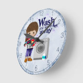 Laundry Room Clock Runde Wanduhr (Winkel)