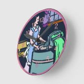 Laundry Room Clock Runde Wanduhr (Winkel)