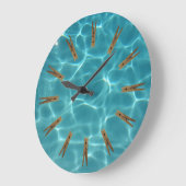 Laundry Room Clothespin Water Große Wanduhr (Winkel)