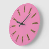 Laundry Room Clothespins Large Clock Große Wanduhr (Winkel)