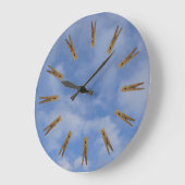 Laundry Room Clothespins Large Clock Große Wanduhr (Winkel)