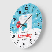 Laundry Room Personalizable Wall Clock Große Wanduhr (Winkel)