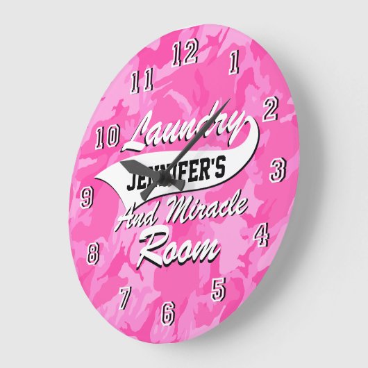 Laundry Room Personalize Große Wanduhr (Winkel)