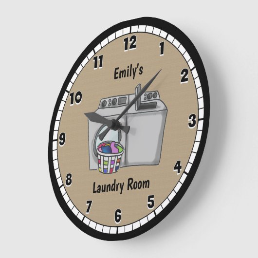 Laundry Room Round Clock Große Wanduhr (Winkel)