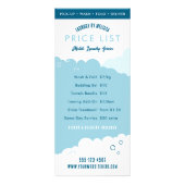 Laundry Service Dry Cleaner Price List Blue White Werbekarte (Vorne)