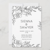 Laune der Rose Hochzeit Einladung (Vorderseite)