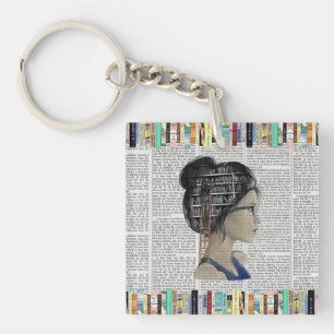 Laune der whimsical Leser Schlüsselanhänger