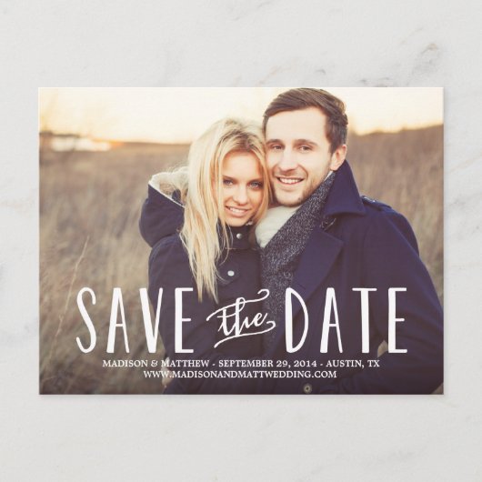 Laune | Save the Date Postkarte (Vorderseite)