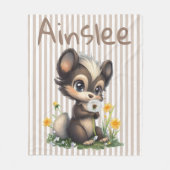 Launen in den Wildblumen Fleecedecke (Vorderseite)